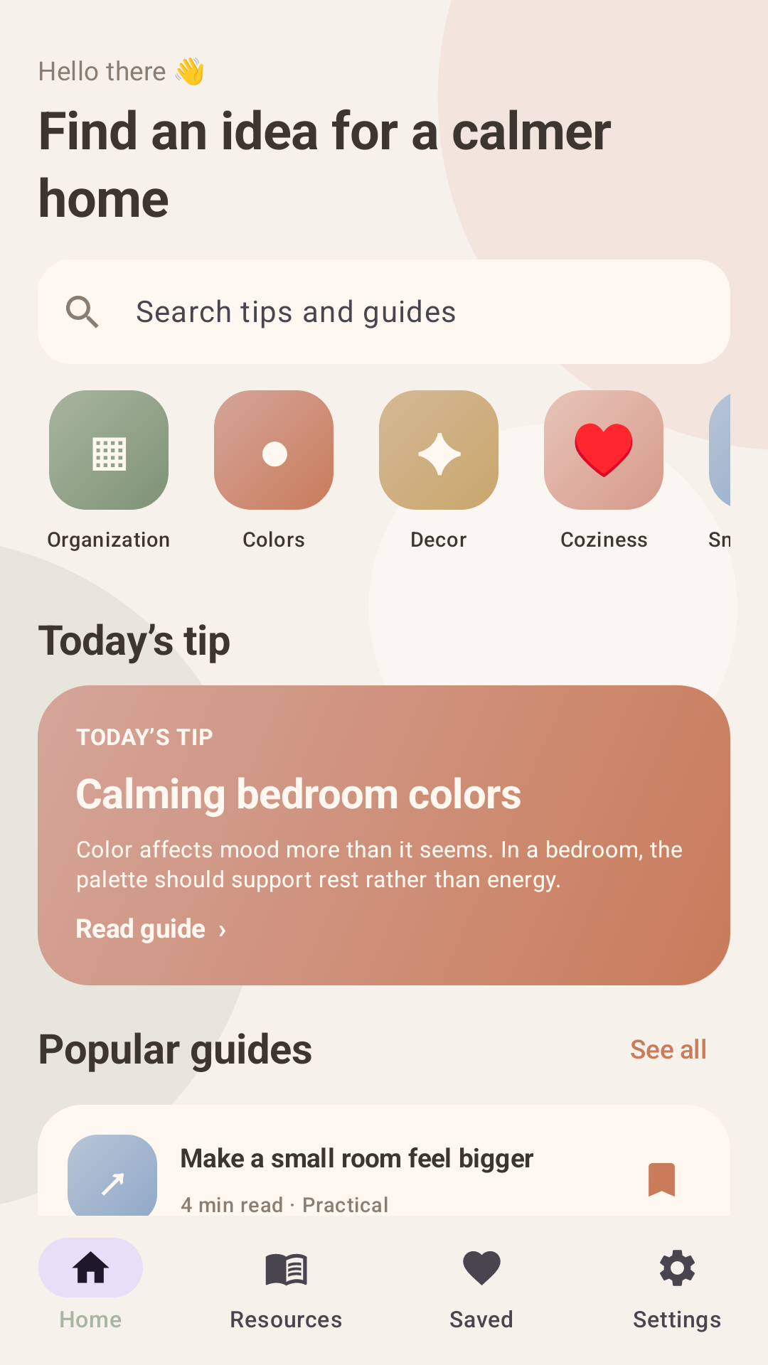 Home Harmony Guide main screen